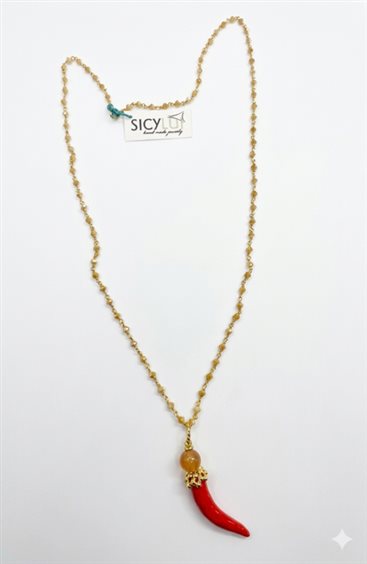 Collana Sicylui Donna in Argento 1542CO-BEIGE - 1542CO-BEIGE